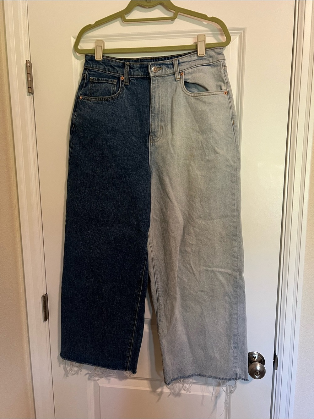 wild fable Two-Tone Blue High-Rise Jeans